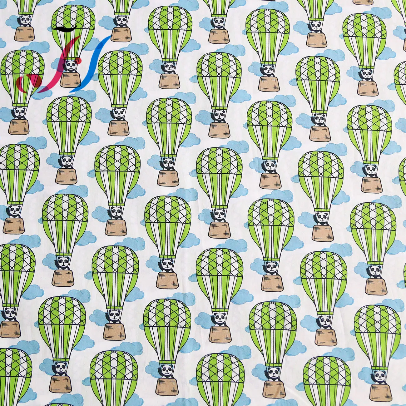High Quality Custom Digital Printing Panda Design on Cotton Plain Poplin Fabric for Kids