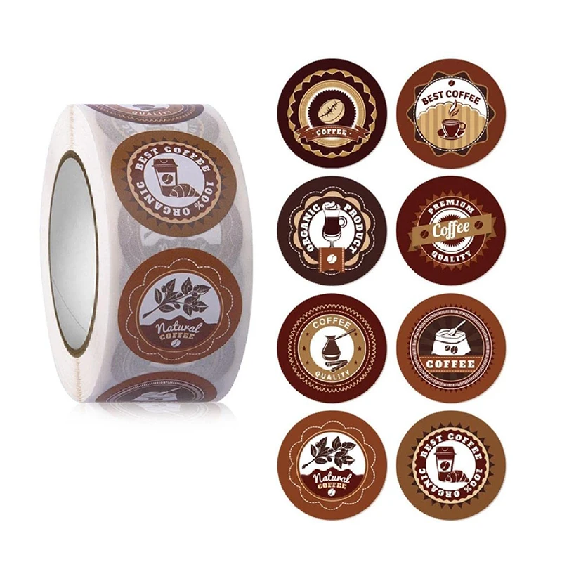 Factory custom printing paper sticker label for coffee cup