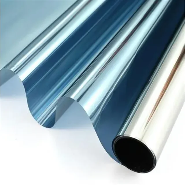 Self-adjusting solar control color-changing glass film for building doors and windows cars and yachts