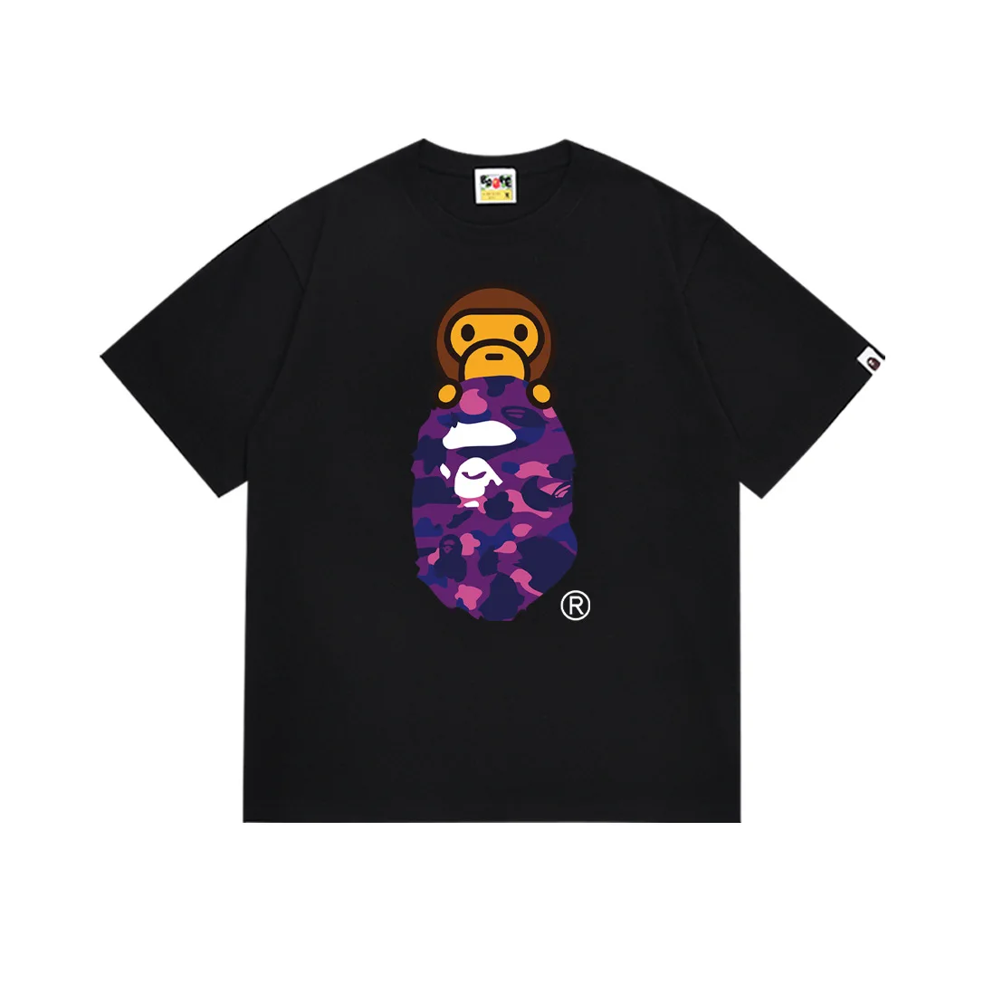 King Mcgreen Star Male and female teenagers street campus fashion youth short sleeve oversized tee