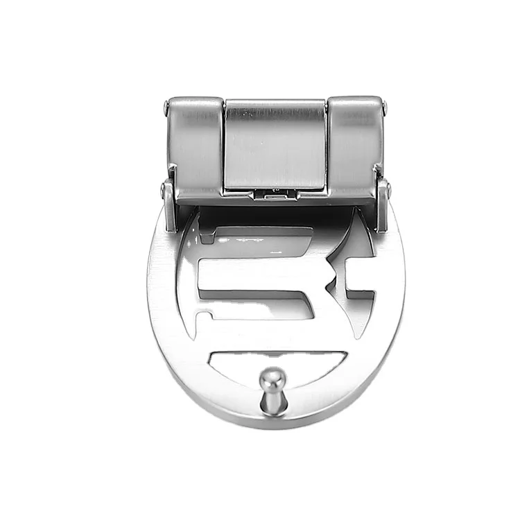 Belt manufacturer Design Your Own Private Silver Plating Custom Letter Logo Metal Brand Name Plate Belt Buckles
