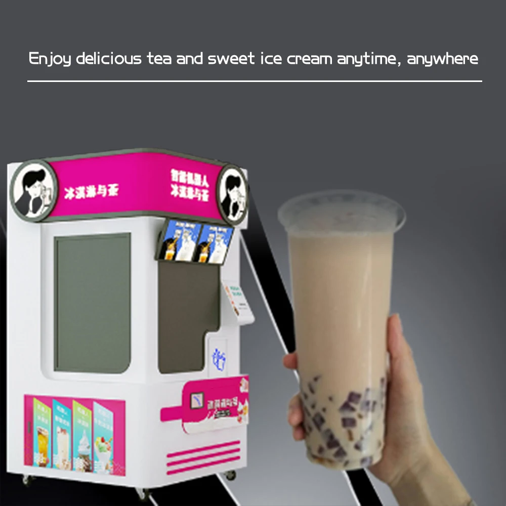 Open Autonomous Coffee Bar Robot Coffee Vending Machine Fully Automatic