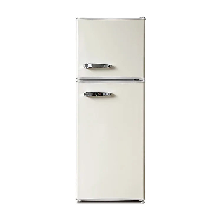 120 л Ретро двухдверный холодильник ручной размораживание механическое управление высокое качество домашнего использования отель