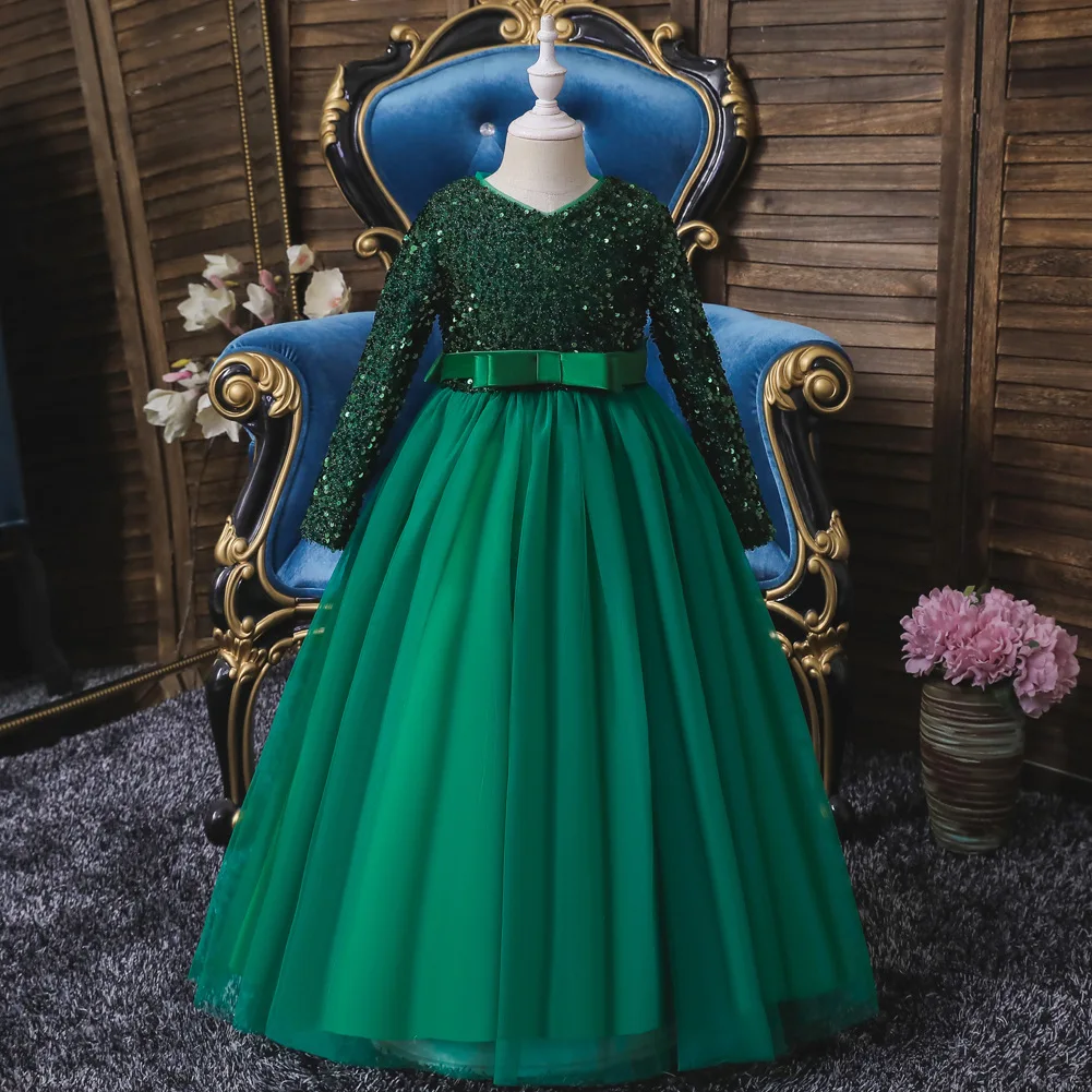 Новинка 2021, детское платье, юбка принцессы с бантом, кружевное платье для выступлений, платье для девочек, детская одежда для выступлений