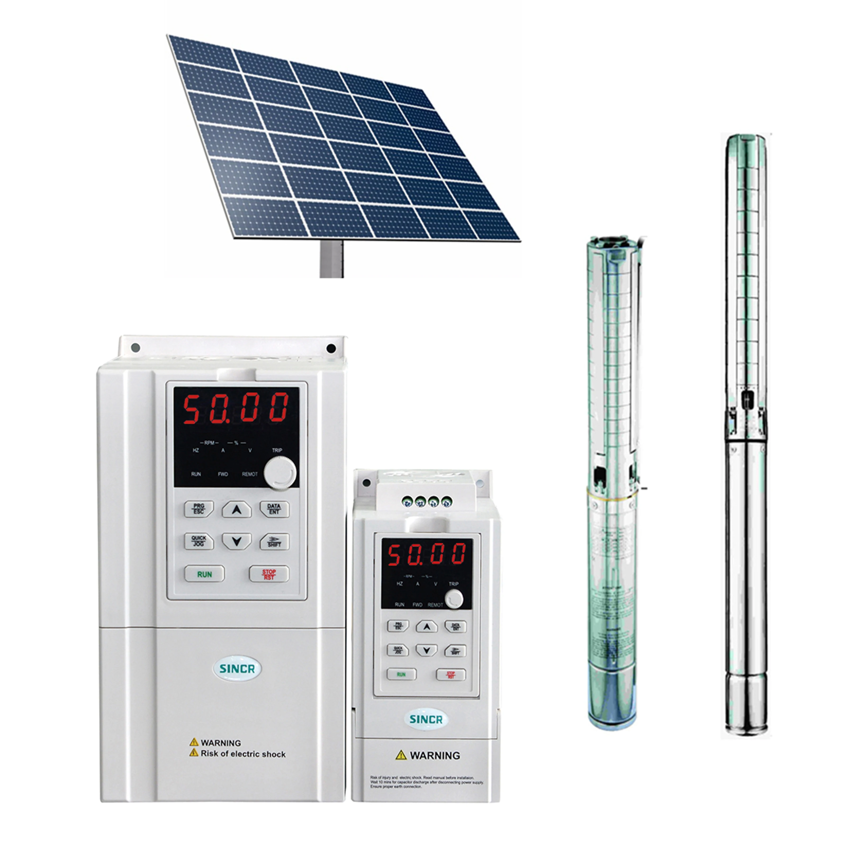 1-200 m3/h High Quality Portable 1hp to 200hp DC Solar Submersible Pump Price Solar Pump Water System