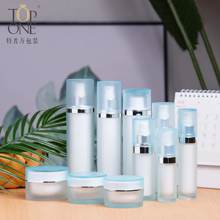 Refillable OEM customizable face eye cream body lotion skin care 15 30 50 100 120 ml PMMA bottle packaging,PMMA bottle set