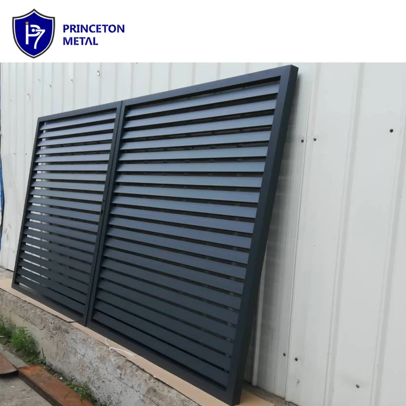 Powder coated Slatted Privacy aluminium Fencing & Louvres