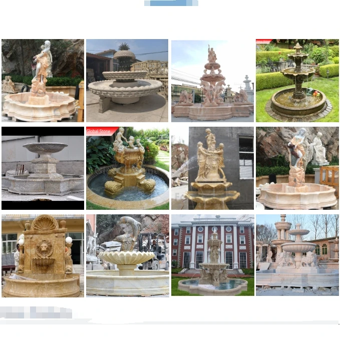 Quality Assurance Natural White Marble Stone Outdoor 4 Tier Fountains For Outdoor Decor