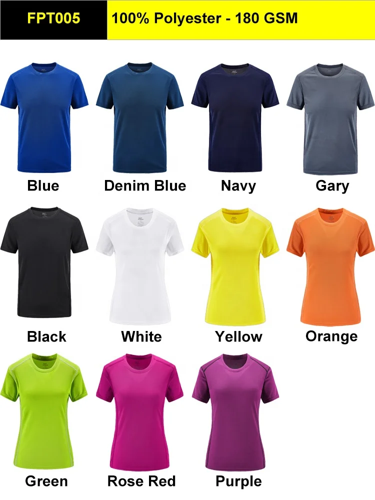2023 Free Sample Moisture Wicking blank Running t-shirt Plain Quick Dry Workout Sport tshirt camiseta Custom Polyester t shirt