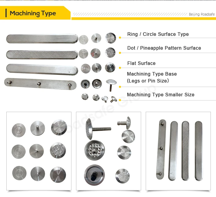 ROADSAFE SS 304/316 Pavement Marker Stainless Steel Road stud indicator /Tactile Indicators tiles