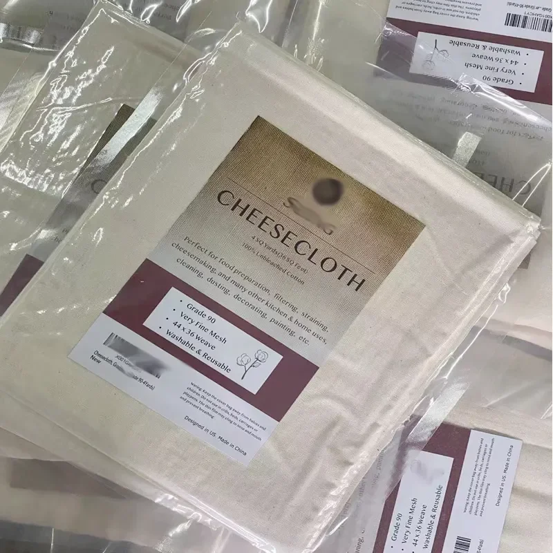 Hot selling Custom Print Logo Cheesecloth Nut Milk Bag Unbleached Food Filter Hunting Meat Bag 100% Cotton For Hunting Game Bag