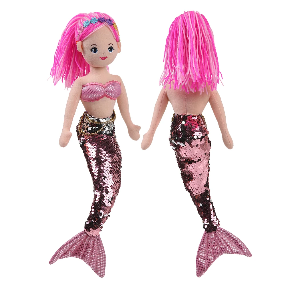 Оптовая продажа, новый дизайн, красивые детские Тряпичные куклы-русалки, миниатюрные плюшевые мягкие игрушки-русалки на заказ