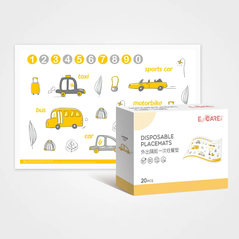 Оптовая продажа не содержит Бисфенол А 4 Экстра клейкие липкие детские коврики для ресторана и стола Полиэтиленовая защитная пленка пластиковые одноразовые салфетки малышей