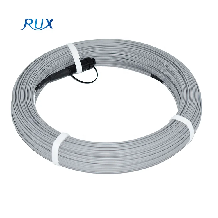 Waterproof Slim Connector Preterminated Compact Flat Drop Cable Fiber Optic Patch Cord