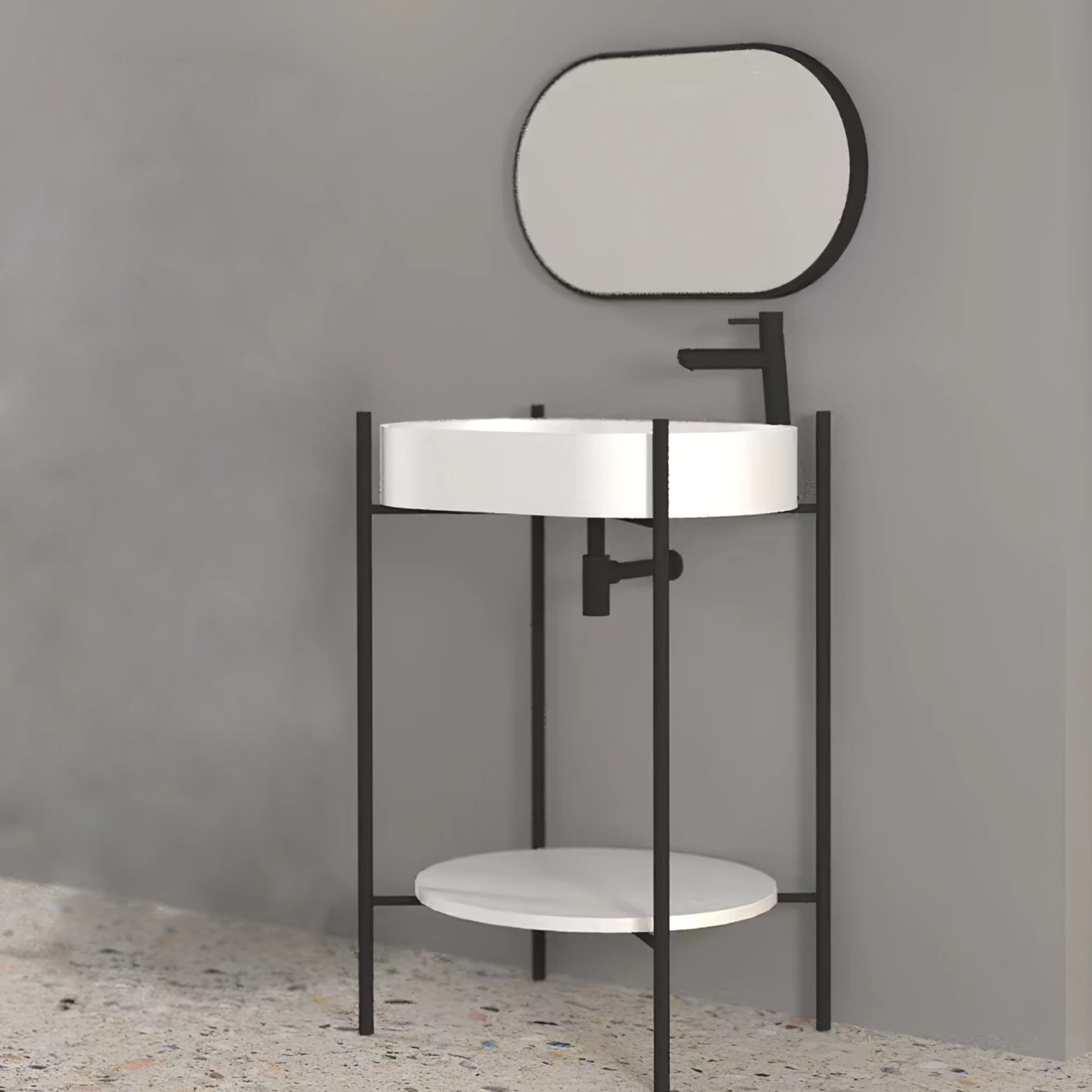 Fanwin Solid Surface Medical Use Anti Bacterial Bathroom Hand Wash basin sink