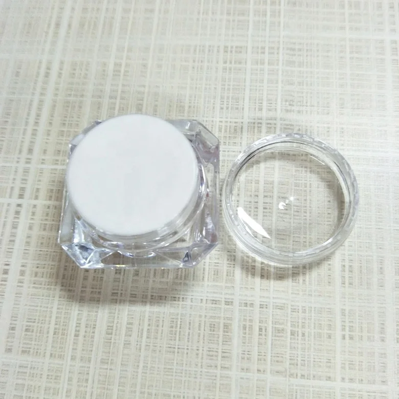 3g 5g 10g diamond shaped plastic cosmetic cream jars with lids