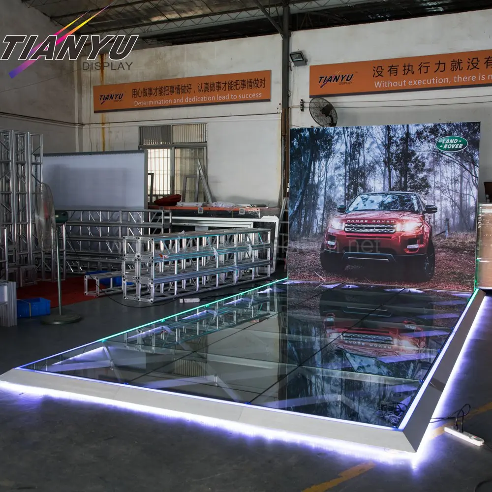 Fast Setup Portable Trade Show Led Dance Floor for Car Exhibition Events