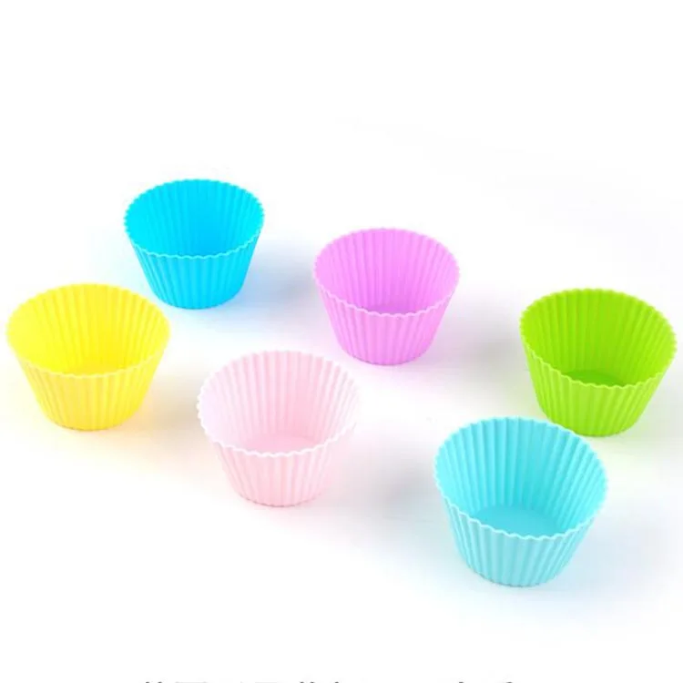 
Amazon Hot Food Grade Silicone BPA Free Reusable Custom Silicone Baking Muffin Cup Cupcakes Liner 