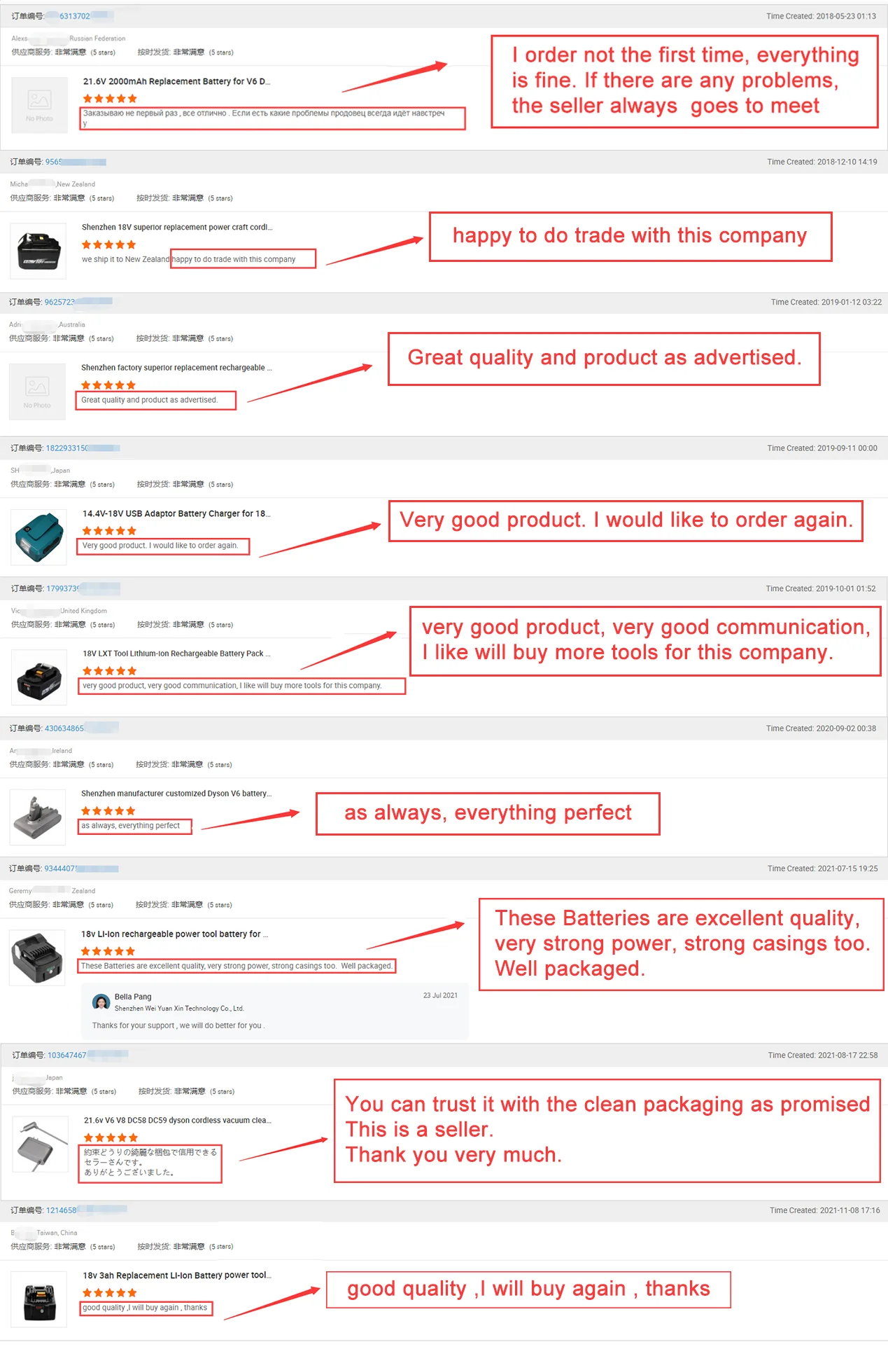 WYX BATTERY COMMENTS