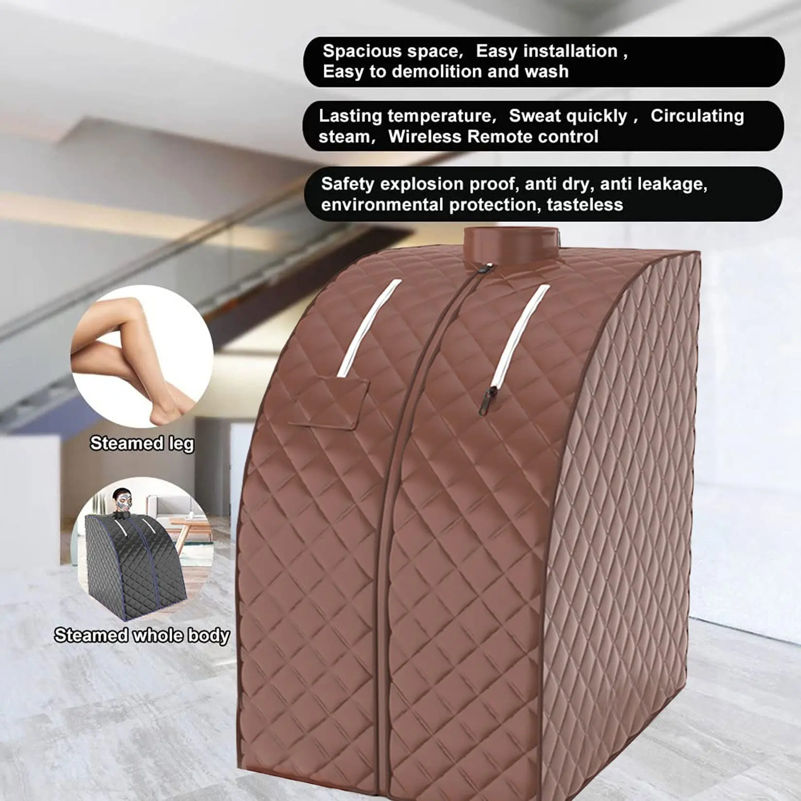Customized New Products Health Enhancing Steam Generator Sauna Room Infrared Sauna Heater Outdoor Sauna Tent