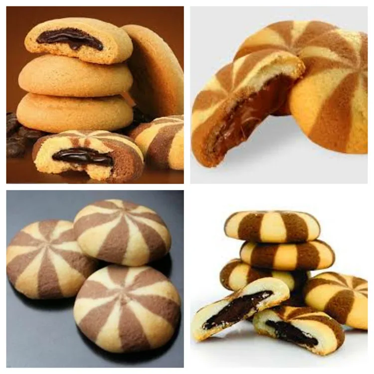 Shanghai Bakenati BNT-208A Automatic Three Hoppers Double Color Chocolate Filling Cookies Encrusting Making Machine