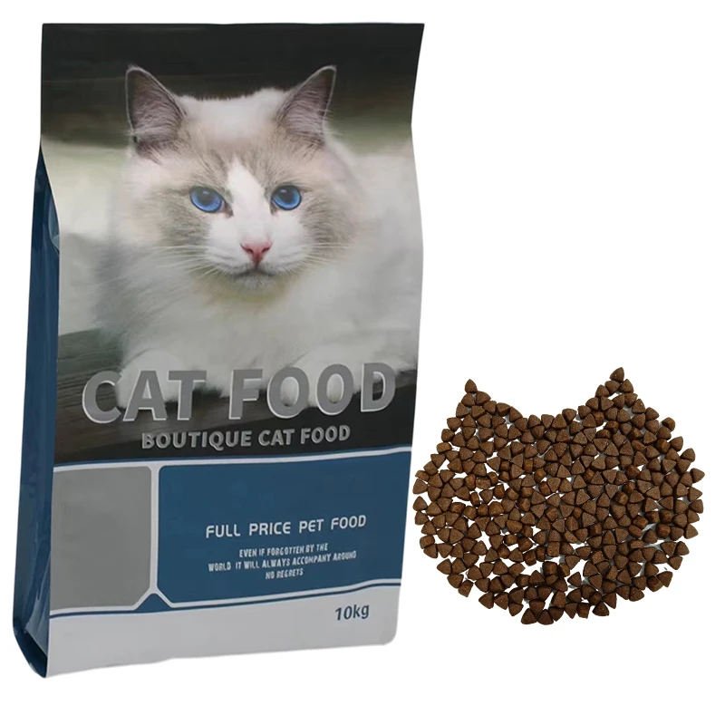 Made in China high quality pet food with high meat content, easy to digest grain free triangular cat food