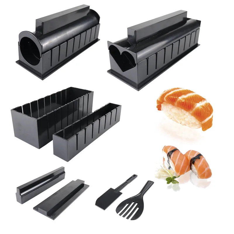 11Pcs/Set Japanese Rice Ball Cake Roll Mold Sushi Multifunctional Mold Making Sushi Tools