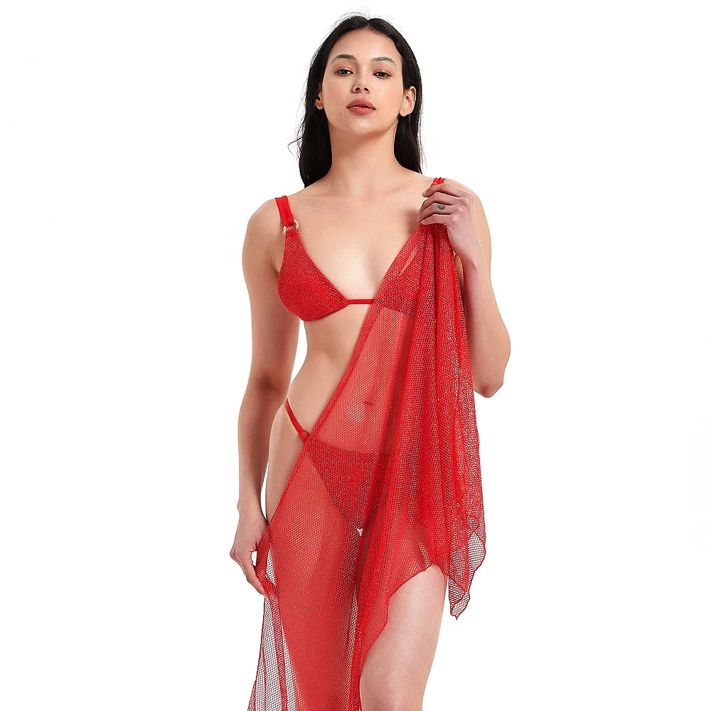 New arrival sexy women mesh bikini dress Beach  skirt cover up swimming suit for girls swimwear