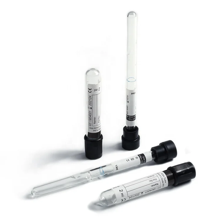 
Medical Disposable ESR Vacuum Blood Collection Tube With Black Cap, PET Or Glass Both Are Available 