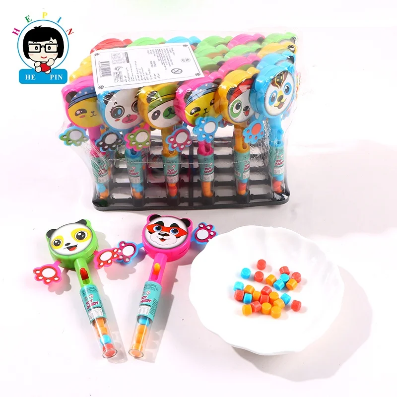 Box Packaging Panda Patterned Toy Candies With Multi Flavoured Tablet Candies For Children
