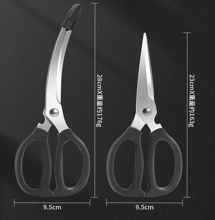 Syh267 Kitchen Scissors Cutter Knife Clever Barbecue Scissors Stainless Steel Kitchen Shears Chicken Bone Fish Kitchen Scissor