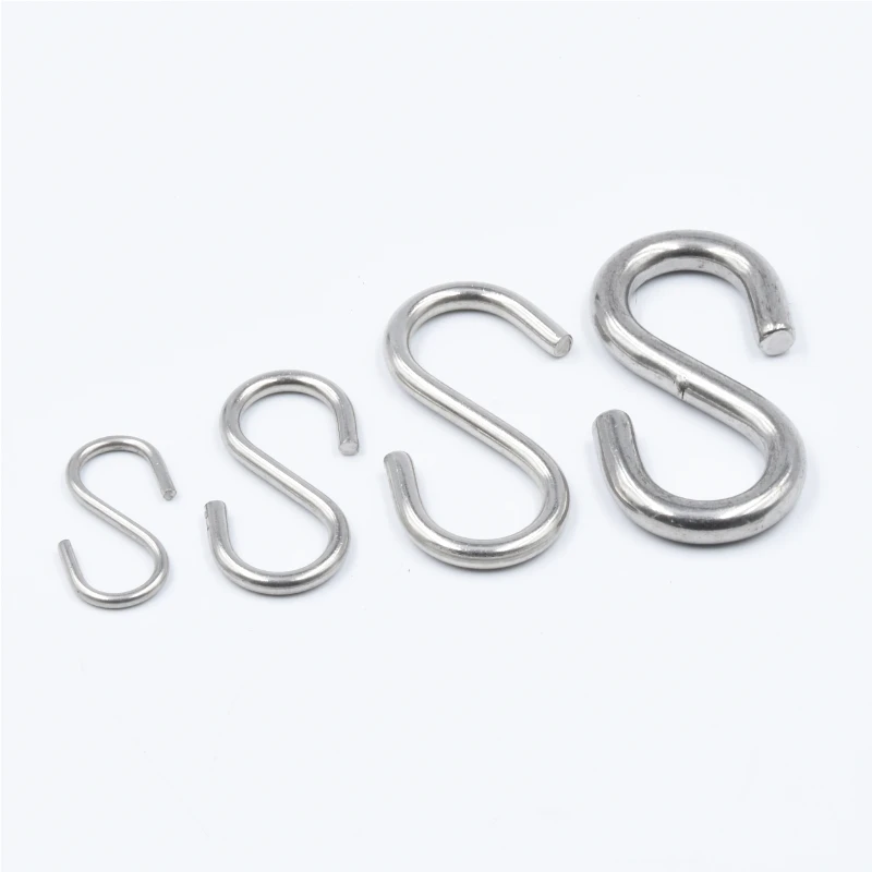 Top Quality M2-M8 Stainless Steel Rigging Hardware S Shaped Hook
