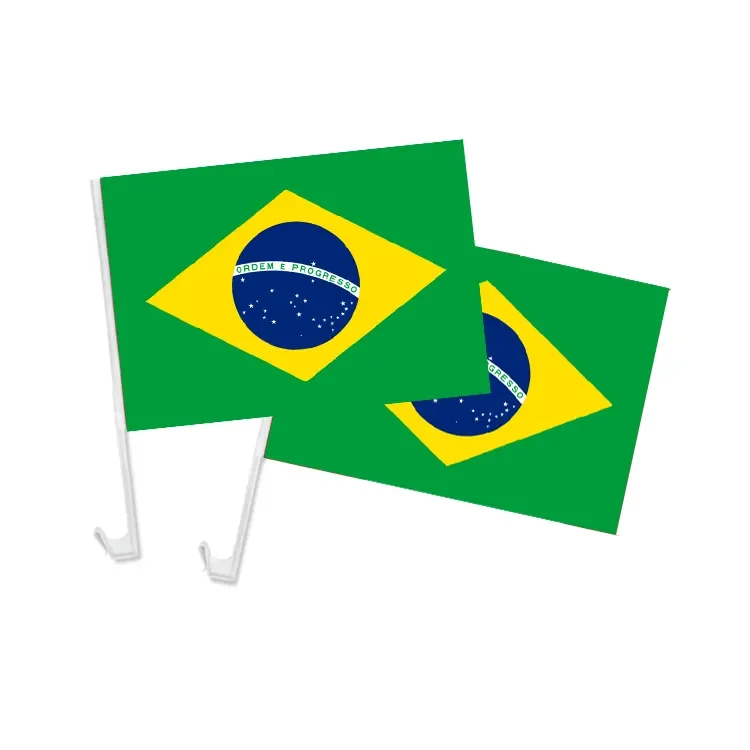 Hot sale No Fade custom printing 30x45CM polyester decoration car window flag