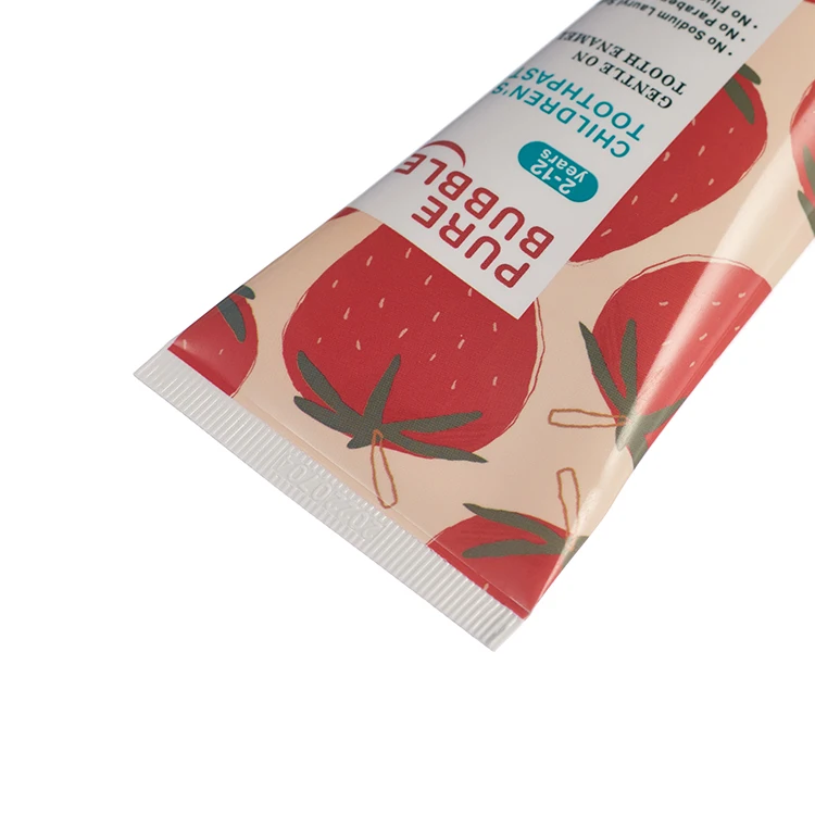 Custom SLS Free Fluoride Free Paraben Free Xylitol Probiotic Strawberry Flavoured Toothpaste For Kids