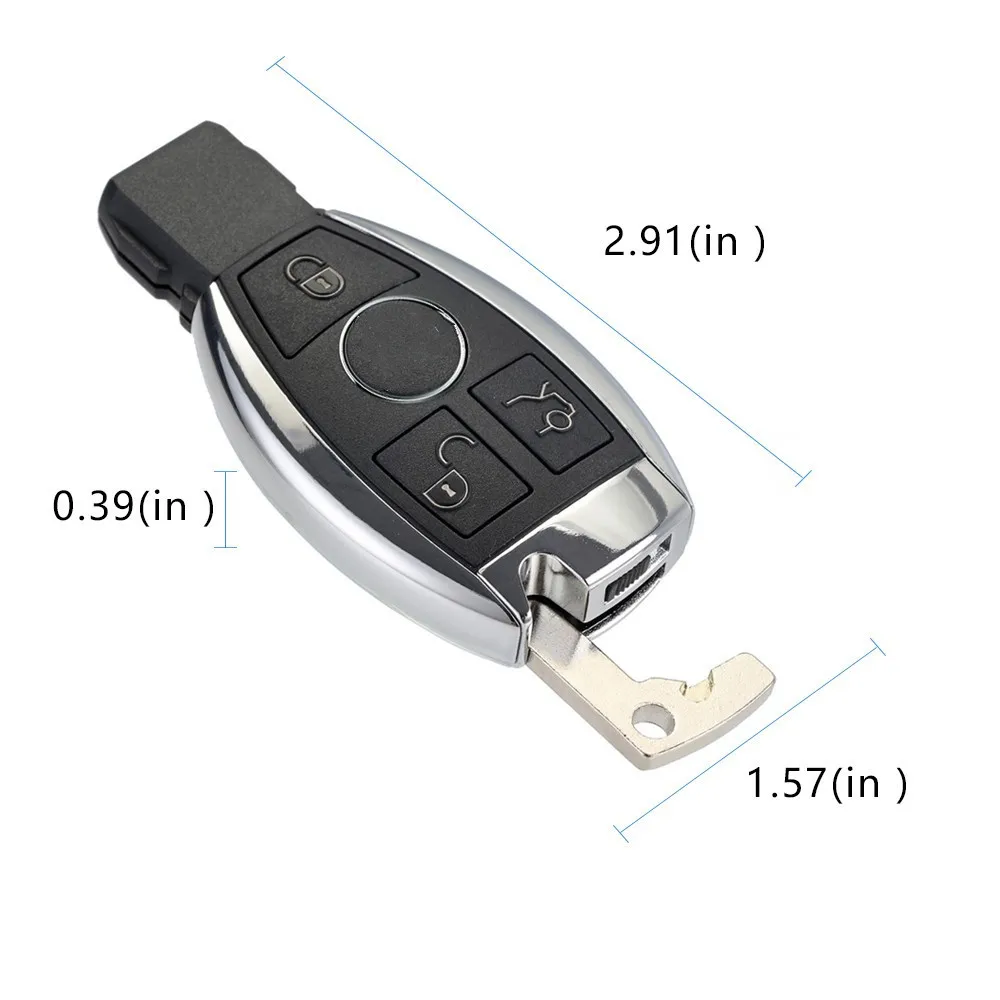 High Quality 3 Buttons Car Smart Remote Key Auto Control 315MHz/433MHz For Mer/cedes Ben-z year 2000+ NEC&BGA style