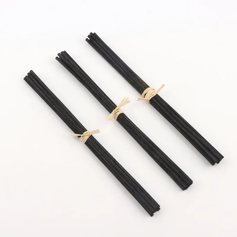 Premium Wholesale 3mm 4mm Thick Thin Perfume Diffuser Natural Black Rattan Reed Sticks for Reed Diffuser