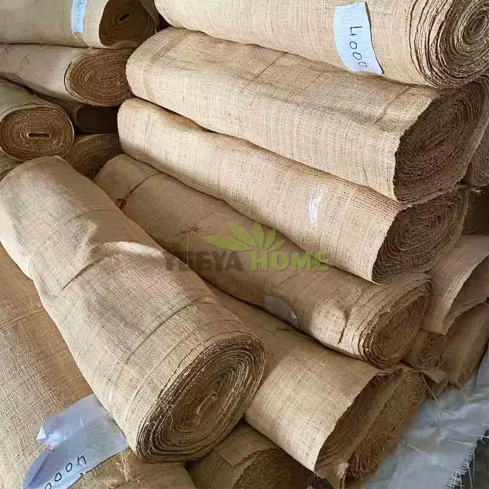 Eco-friendly 100% Natural Raffia Material Wallpaper Fabric for Clothing Home Decor Crafts Packaging Wall Ceiling