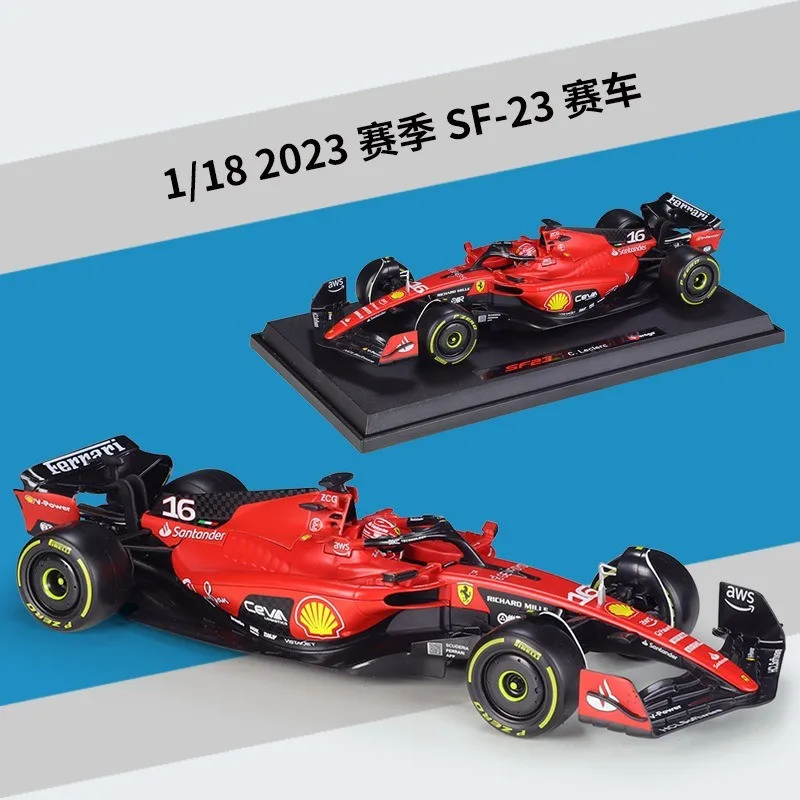 High Quality 1:18 Scale 2023 SF23#16 #55 F1 Racing Formula Car Alloy Toys Car Model With Helmet For Decoration