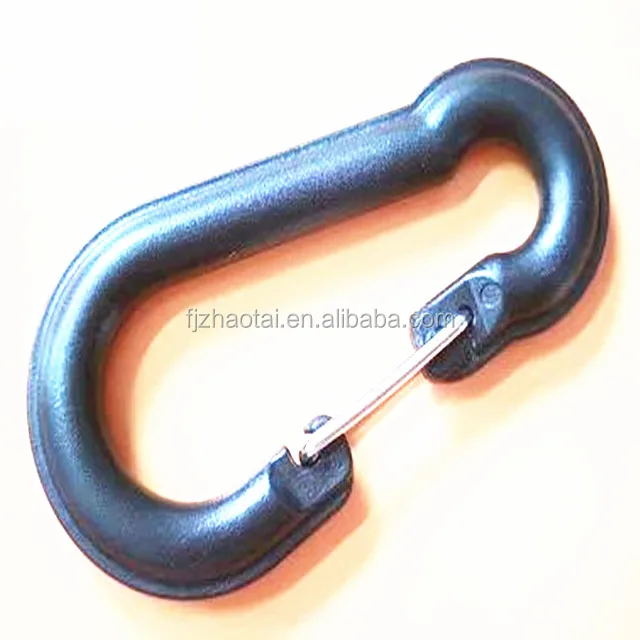 Plastic keychain/bag spring hook snap carabiner clip Tactical buckle