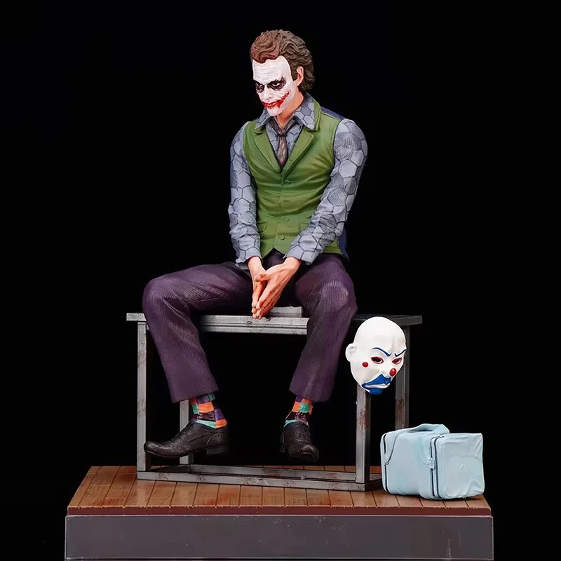 Heath Ledger statue Joker sitting  model static ornament action figure