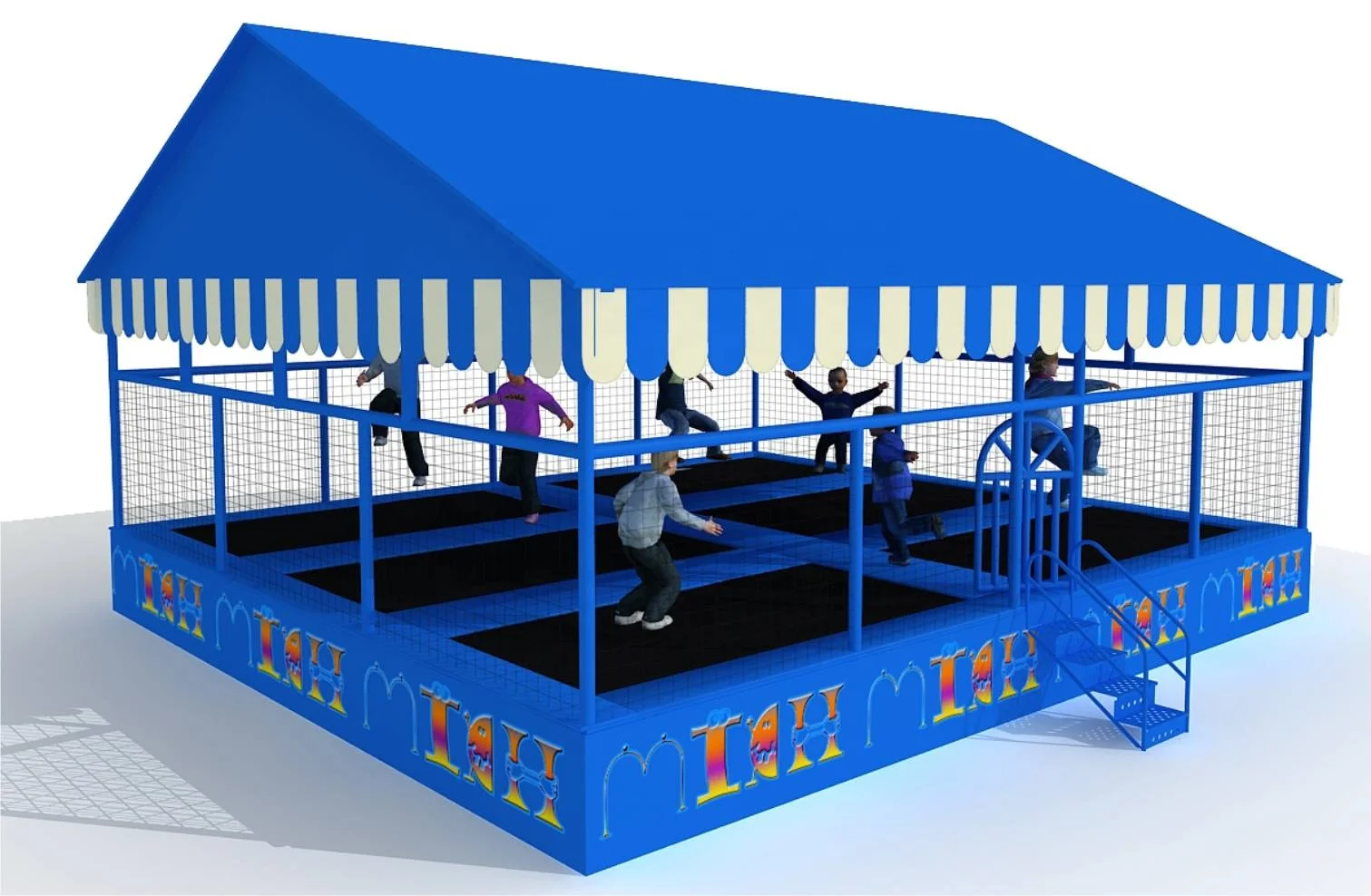 Customized Trampoline With Tent For Outdoor