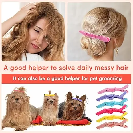 Custom LOGO Professional Wholesale Luxury Alligator Clips for Hair Cutting Salon Hair Clip