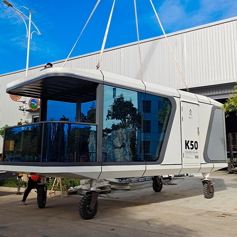 luban cabin house container homes 40ft luxury space capsule house camping hotel cabin for sale