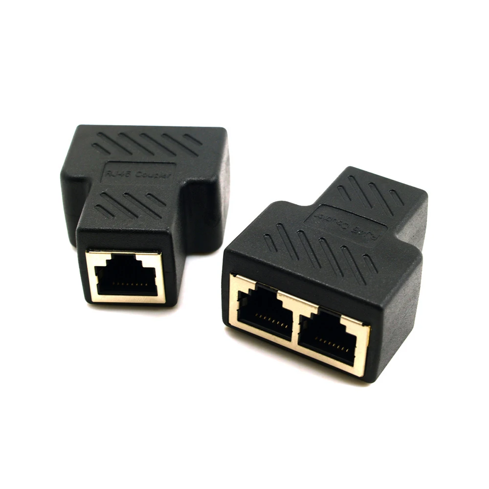 Разветвитель сетевой Ethernet Rj45 с 1 на 2 каналами двойной переходник соединитель