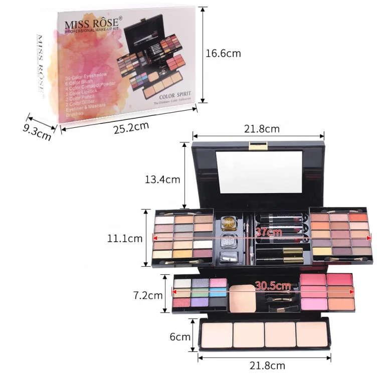 78 Color Eyeshadow Box Set Powder Lipstick Lippenstift High Gloss Blush Mascara Maskara Professional lidschatten Makeup Set