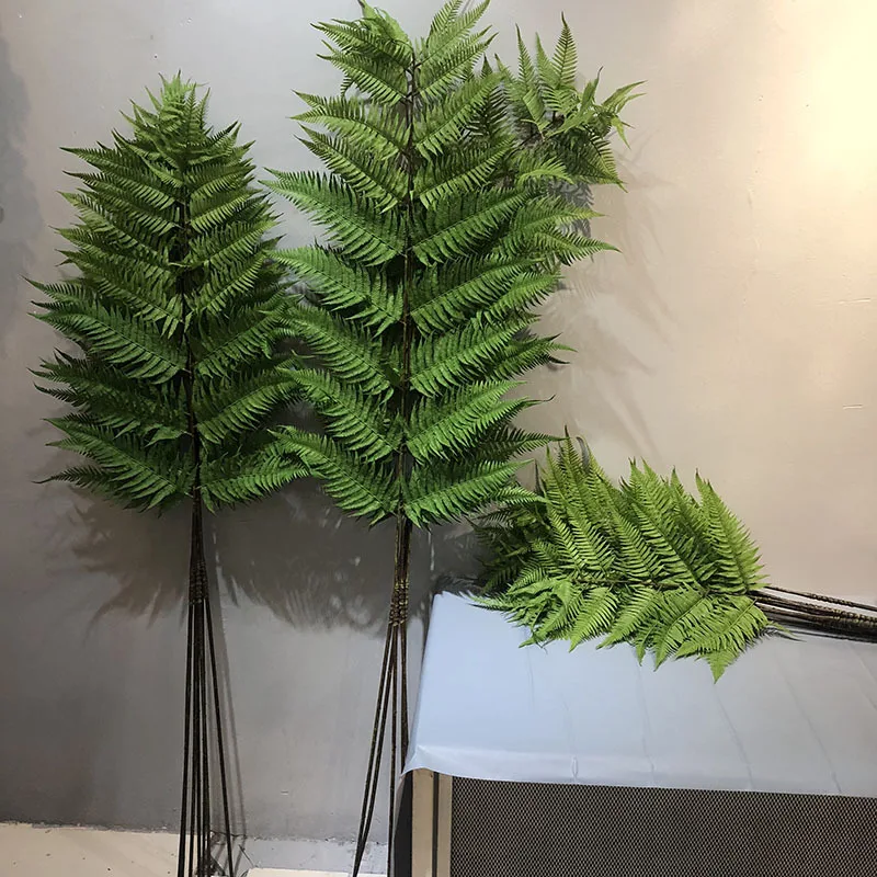 D-51 Artificial fern big leaves green plant Persian branch wedding landscape floral arrangements home decoration