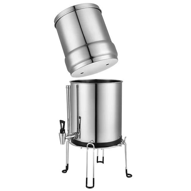 2.25 Gallon Stand Bucket Camping Tank Containers Purification System Fed Water Gravity Filter