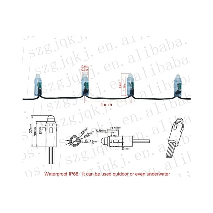 Best Quality Game Over Light 8 Bit Pixel Night Light Ws2811 Led Pixel StrBest Selling 5v 12v 9mm 12mm Wing Light Rgb 5v Led 12mm