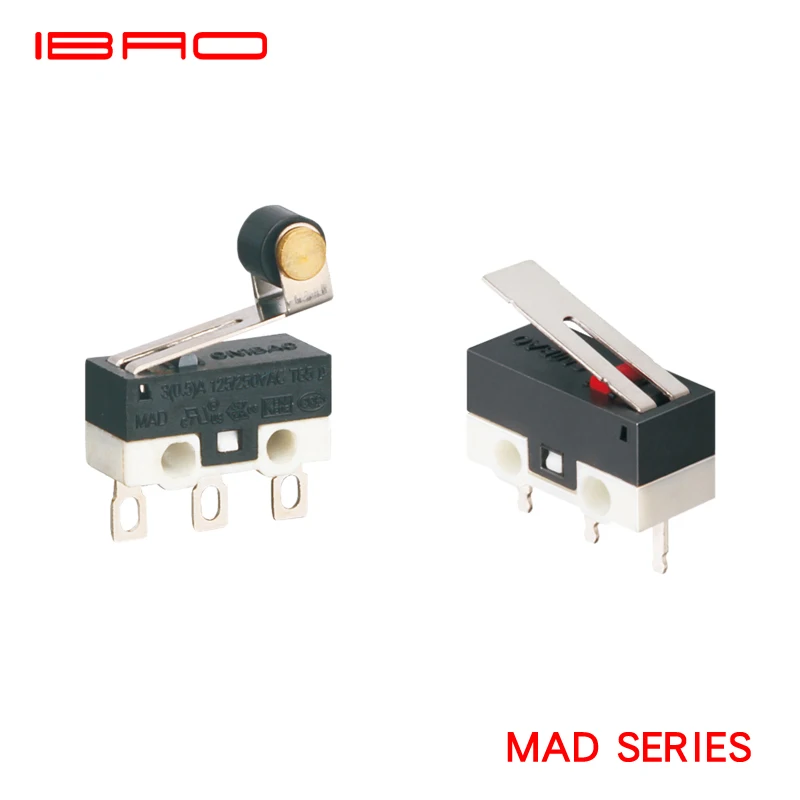 IBAO серия CNIBAO MAD электрические миниатюрные микропереключатели spdt с роликовым рычагом 3 контакта А