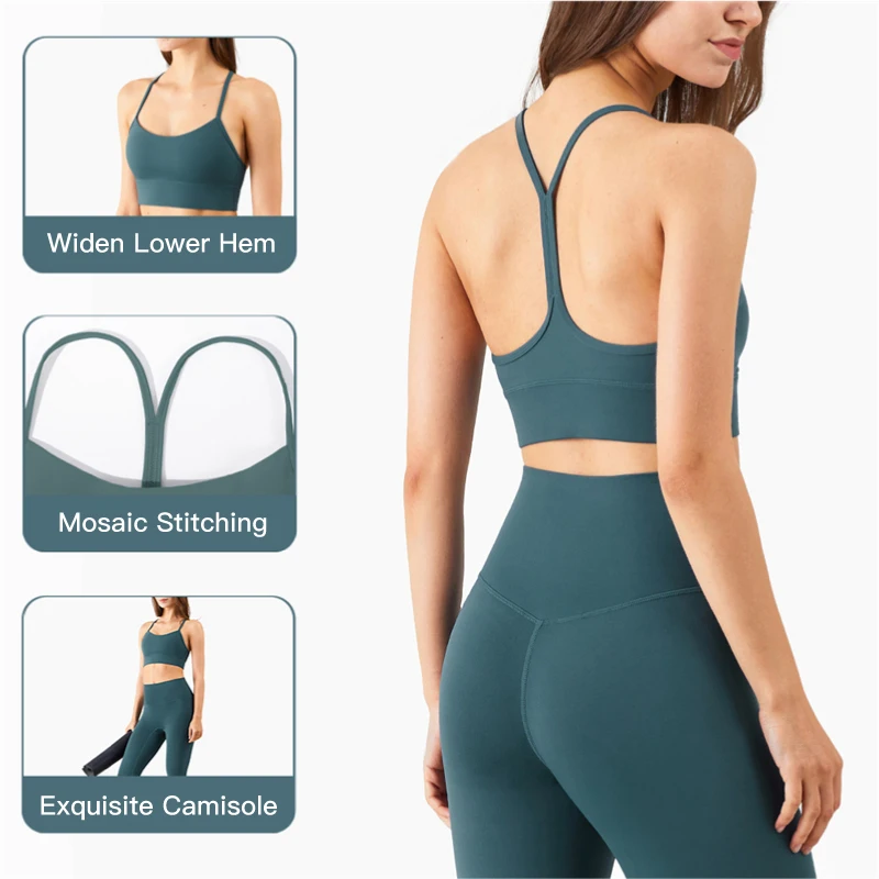 High elastic  Y-shaped beauty back sexy gather slim yoga vest